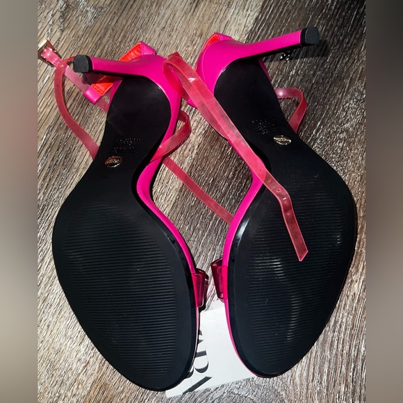 NWT Zara Heels Hot Pink PVC Size 38 - Picture 3 of 3